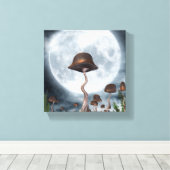 Mushroom Garden Moon Leinwanddruck (Insitu (Holzboden))