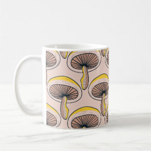Mushroom Garden: Vintages Naturemuster Kaffeetasse