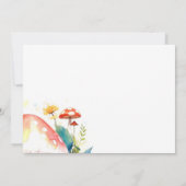 Mushroom Garden Watercolor Babydusche Einladung (Rückseite)
