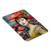 Mushroom Geisha Surreal Fantasy Art Magnet (Rechte Seite)