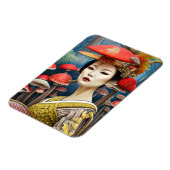 Mushroom Geisha Surreal Fantasy Art Magnet (Linke Seite)