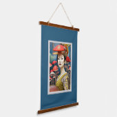 Mushroom Geisha Surreal Fantasy Art Wandteppich Mit Holzrahmen (Gewinkelt)