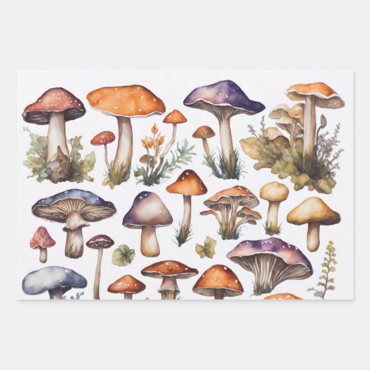 Mushroom Geschenkpapier Set (Vorderseite)