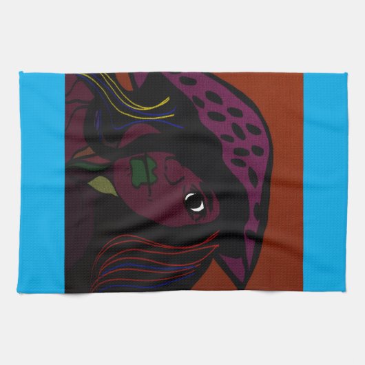 Mushroom Girl Kitchen Towel Geschirrtuch (Horizontal)