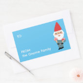 Mushroom Gnome Niedlich Weihnachtsgeschenk CUSTOM Rechteckiger Aufkleber (Umschlag)