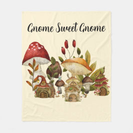 Mushroom Gnome-Verzauberung Fleecedecke