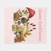 Mushroom Gnome-Verzauberung Fleecedecke (Vorderseite (Horizontal))