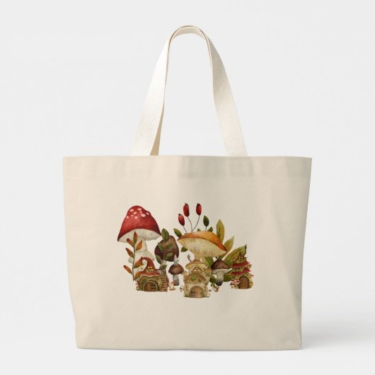 Mushroom Gnome-Verzauberung Jumbo Stoffbeutel (Rückseite)