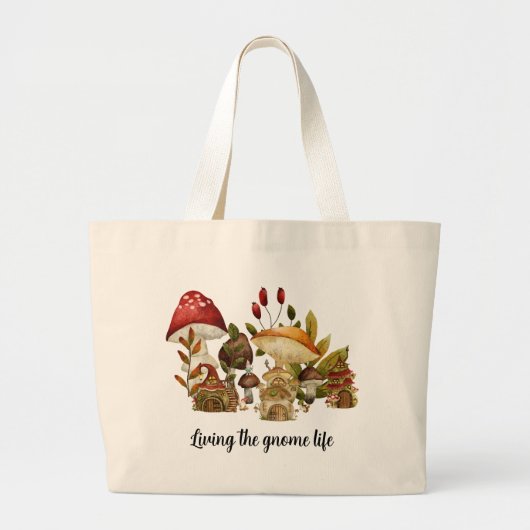 Mushroom Gnome-Verzauberung Jumbo Stoffbeutel (Vorne)