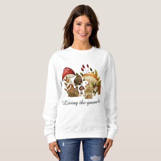 Mushroom Gnome-Verzauberung Sweatshirt (Vorne ganz)