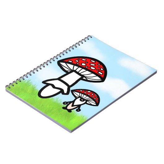 Mushroom Gnome with Mushroom Notizblock (Linke Seite)