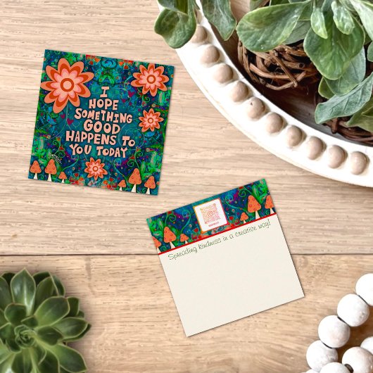 Mushroom Good Quote Kindle Card Quadratische Visitenkarte