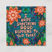 Mushroom Good Quote Kindle Card Quadratische Visitenkarte (Vorderseite)