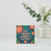 Mushroom Good Quote Kindle Card Quadratische Visitenkarte (Stehend Vorderseite)