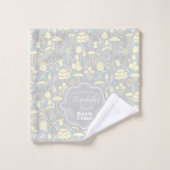 Mushroom Gray Cream Badhandtuch Set (Waschlappen)