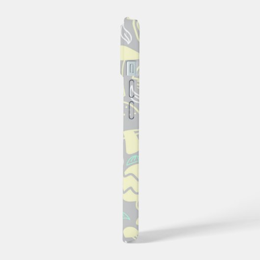 Mushroom Gray Cream iPhone 15 Hülle (Linke Seite)