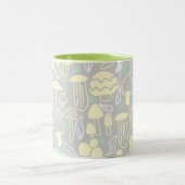 Mushroom Gray Cream Zweifarbige Tasse (Mittel)