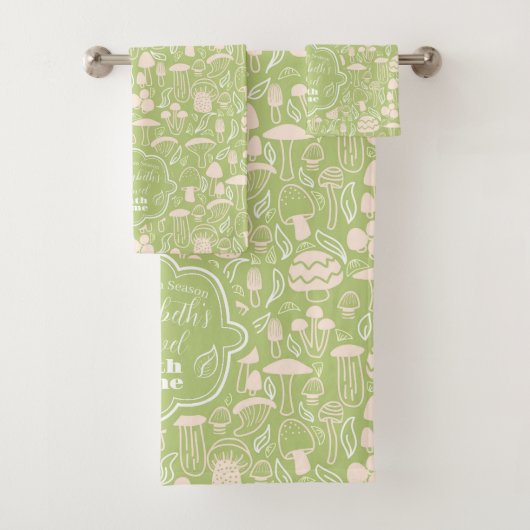 Mushroom Green Cream Badhandtuch Set (Insitu)