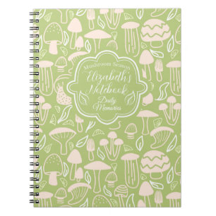 Mushroom Green Cream Notizblock