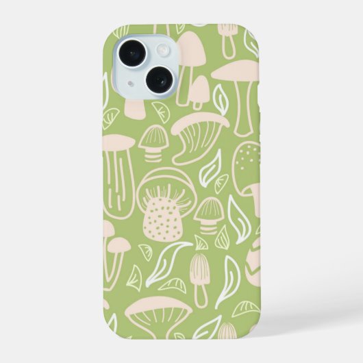 Mushroom Green iPhone 15 Hülle (Rückseite)