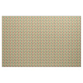 Mushroom Green Pattern Mitte des Jahrhunderts Stoff (Yard (91,4 cm))