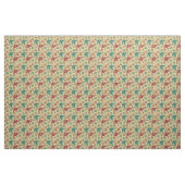 Mushroom Green Pattern Mitte des Jahrhunderts Stoff (Fat Quarter (45,7 x 55,9 cm))
