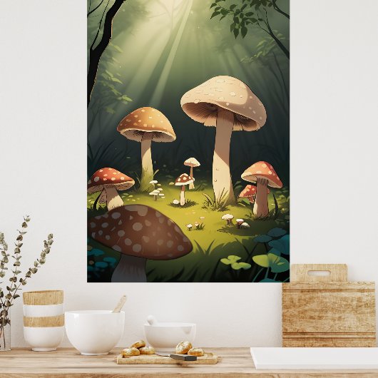 Mushroom Grove Poster (Küche)