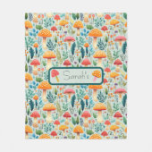 Mushroom-Grüngarten Fleecedecke (Vorderseite)