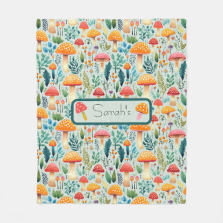 Mushroom-Grüngarten Fleecedecke