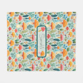 Mushroom-Grüngarten Fleecedecke (Vorderseite (Horizontal))