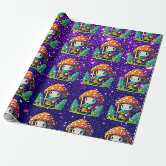 Mushroom Guardian Niedlich Charming Themed Inspiri Geschenkpapier (Ungerollt)