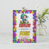 Mushroom Guardian Personalisiert Birthday Einladun Einladung (Stehend Vorderseite)