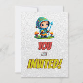 Mushroom Guardian Personalisiert Birthday Einladun Einladung (Rückseite)