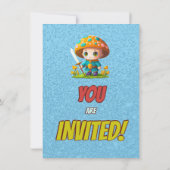 Mushroom Guardian Personalisiert Birthday Einladun Einladung (Rückseite)