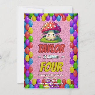 Mushroom Guardian Personalisiert Birthday Einladun Einladung