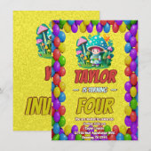 Mushroom Guardian Personalisiert Birthday Einladun Einladung (Vorne/Hinten)