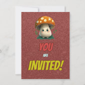 Mushroom Guardian Personalisiert Birthday Einladun Einladung (Rückseite)
