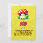 Mushroom Guardian Personalisiert Birthday Einladun Einladung (Rückseite)