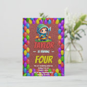 Mushroom Guardian Personalisiert Birthday Einladun Einladung (Stehend Vorderseite)