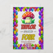 Mushroom Guardian Personalisiert Birthday Einladun Einladung (Vorne/Hinten)