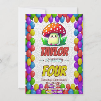 Mushroom Guardian Personalisiert Birthday Einladun Einladung