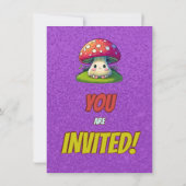 Mushroom Guardian Personalisiert Birthday Einladun Einladung (Rückseite)