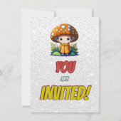 Mushroom Guardian Personalisiert Birthday Einladun Einladung (Rückseite)