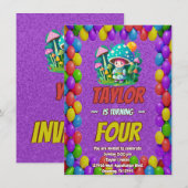 Mushroom Guardian Personalisiert Birthday Einladun Einladung (Vorne/Hinten)