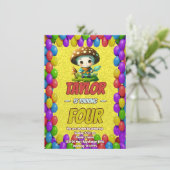 Mushroom Guardian Personalisiert Birthday Einladun Einladung (Stehend Vorderseite)