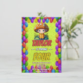 Mushroom Guardian Personalisiert Birthday Einladun Einladung (Stehend Vorderseite)