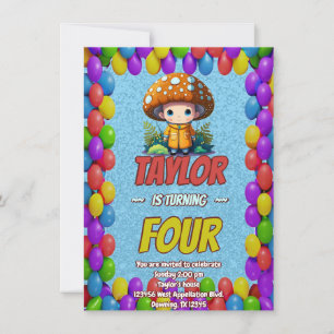 Mushroom Guardian Personalisiert Birthday Einladun Einladung