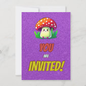 Mushroom Guardian Personalisiert Birthday Einladun Einladung (Rückseite)