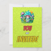 Mushroom Guardian Personalisiert Birthday Einladun Einladung (Rückseite)