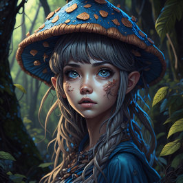 Mushroom Gypsy woman v10 tissue paper Seidenpapier